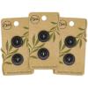imageDritz Round 23mm 6 Recycled Leather Buttons 23 mm Medium Brown 6 CountBlack