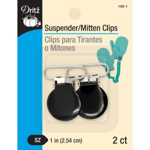 imageDritz 1089 Suspender ampamp Mitten Clips White 1Inch 2CountBlack