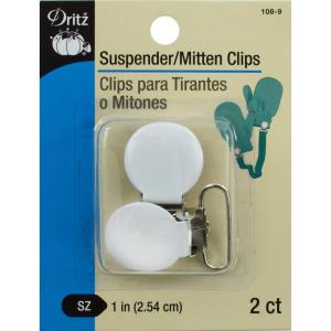 imageDritz 1089 Suspender ampamp Mitten Clips White 1Inch 2CountWhite