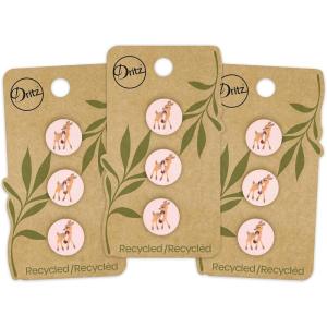 imageDritz Deer Light Pink 9 Recycled Cotton Buttons 15mm 58quot 9 CountLight Pink