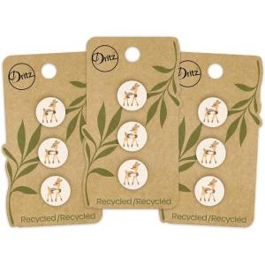 imageDritz Deer Light Pink 9 Recycled Cotton Buttons 15mm 58quot 9 CountNatural