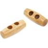 imageDritz 25mm Natural 6 Sustainable Wood Toggle Buttons 25 mm 6 Count25 mm