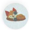 imageDritz Fox Natural 9 Recycled Cotton Buttons 15mm 58quot 9 CountLight Blue