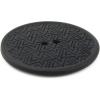 imageDritz Geometric Round 20mm Dark Blue 9 Recycled Hemp Buttons 20 mm 9 CountBlack