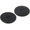 imageDritz Geometric Round 20mm Dark Blue 9 Recycled Hemp Buttons 20 mm 9 CountBlack