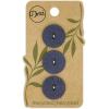 imageDritz Geometric Round 20mm Dark Blue 9 Recycled Hemp Buttons 20 mm 9 CountDark Blue