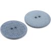 imageDritz Geometric Round 20mm Dark Blue 9 Recycled Hemp Buttons 20 mm 9 CountLight Blue