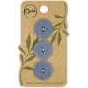 imageDritz Geometric Round 20mm Dark Blue 9 Recycled Hemp Buttons 20 mm 9 CountLight Blue