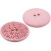 imageDritz Geometric Round 20mm Dark Blue 9 Recycled Hemp Buttons 20 mm 9 CountLight Pink