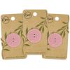 imageDritz Geometric Round 20mm Dark Blue 9 Recycled Hemp Buttons 20 mm 9 CountLight Pink