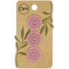 imageDritz Geometric Round 20mm Dark Blue 9 Recycled Hemp Buttons 20 mm 9 CountLight Pink