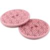 imageDritz Geometric Round 20mm Dark Blue 9 Recycled Hemp Buttons 20 mm 9 CountLight Pink