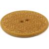 imageDritz Geometric Round 20mm Dark Blue 9 Recycled Hemp Buttons 20 mm 9 CountMustard