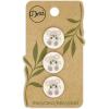 imageDritz Koala Light Green 9 Recycled Cotton Buttons 18mm 1116quot 9 CountNatural