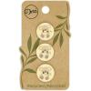 imageDritz Koala Light Green 9 Recycled Cotton Buttons 18mm 1116quot 9 CountYellow