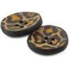 imageDritz Printed 23mm 6 Recycled Leather Buttons 23 mm BeigeCamel 6 Count23 mm