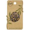 imageDritz Printed 23mm 6 Recycled Leather Buttons 23 mm BeigeCamel 6 Count30 mm