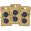 imageDritz Round 18mm BeigeCamel 9 Recycled Paper Buttons 18 mm 9 CountDark Blue