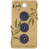 imageDritz Round 18mm BeigeCamel 9 Recycled Paper Buttons 18 mm 9 CountDark Blue