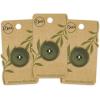 imageDritz Round 18mm BeigeCamel 9 Recycled Paper Buttons 18 mm 9 CountDark Olive
