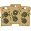 imageDritz Round 18mm BeigeCamel 9 Recycled Paper Buttons 18 mm 9 CountDark Olive