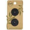 imageDritz Round 18mm Natural 9 Recycled Cotton Buttons 18 mm 9 CountBlack
