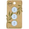 imageDritz Round 18mm Natural 9 Recycled Cotton Buttons 18 mm 9 CountLight Blue
