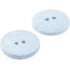 imageDritz Round 18mm Natural 9 Recycled Cotton Buttons 18 mm 9 CountLight Blue