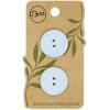 imageDritz Round 18mm Natural 9 Recycled Cotton Buttons 18 mm 9 CountLight Blue