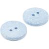 imageDritz Round 18mm Natural 9 Recycled Cotton Buttons 18 mm 9 CountLight Blue