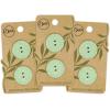imageDritz Round 18mm Natural 9 Recycled Cotton Buttons 18 mm 9 CountLight Green