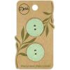 imageDritz Round 18mm Natural 9 Recycled Cotton Buttons 18 mm 9 CountLight Green