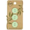 imageDritz Round 18mm Natural 9 Recycled Cotton Buttons 18 mm 9 CountLight Green