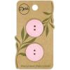 imageDritz Round 18mm Natural 9 Recycled Cotton Buttons 18 mm 9 CountLight Pink