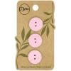 imageDritz Round 18mm Natural 9 Recycled Cotton Buttons 18 mm 9 CountLight Pink