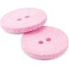 imageDritz Round 18mm Natural 9 Recycled Cotton Buttons 18 mm 9 CountLight Pink