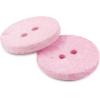 imageDritz Round 18mm Natural 9 Recycled Cotton Buttons 18 mm 9 CountLight Pink