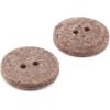 imageDritz Round 18mm Natural 9 Recycled Cotton Buttons 18 mm 9 CountMedium Brown