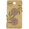 imageDritz Round 18mm Natural 9 Recycled Cotton Buttons 18 mm 9 CountMedium Brown