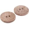 imageDritz Round 18mm Natural 9 Recycled Cotton Buttons 18 mm 9 CountMedium Brown