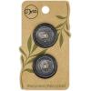 imageDritz Round 20mm Black 9 Recycled Hemp Buttons 20 mm 9 CountBlack