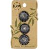 imageDritz Round 20mm Black 9 Recycled Hemp Buttons 20 mm 9 CountBlack
