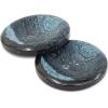 imageDritz Round 20mm Black 9 Recycled Hemp Buttons 20 mm 9 CountDark Blue