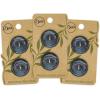 imageDritz Round 20mm Black 9 Recycled Hemp Buttons 20 mm 9 CountDark Blue