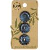 imageDritz Round 20mm Black 9 Recycled Hemp Buttons 20 mm 9 CountDark Blue