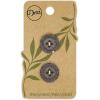 imageDritz Round 23mm 6 Recycled Coconut Buttons 23 mm Dark Brown 6 Count18 mm