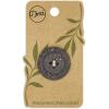 imageDritz Round 23mm 6 Recycled Coconut Buttons 23 mm Dark Brown 6 Count28 mm