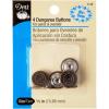 imageDritz 58quot NoSew Dungaree Buttons 4 Sets Antique Brass