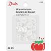 imageDritz Blouse White Pearl 11mm 20 pcs Shirt Buttons Count
