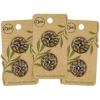 imageDritz Printed 23mm 6 Recycled Leather Buttons 23 mm BeigeCamel 6 Count23 mm